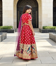 Luxe Pink Brocade Lehenga Choli