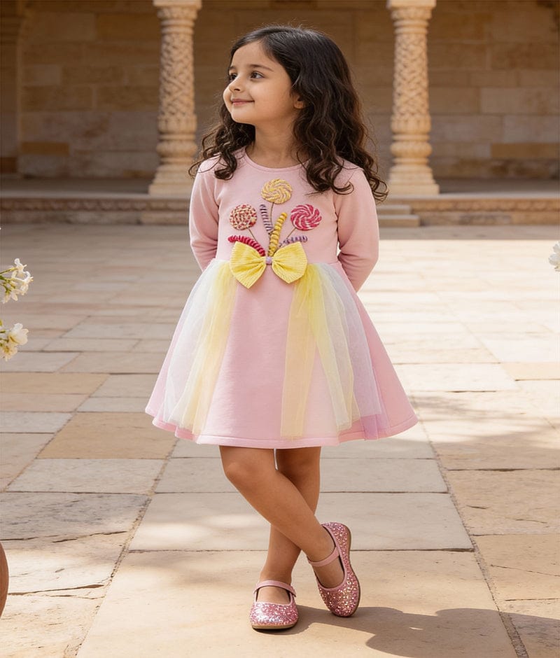 Luxe Pink Candy Dress for Girls