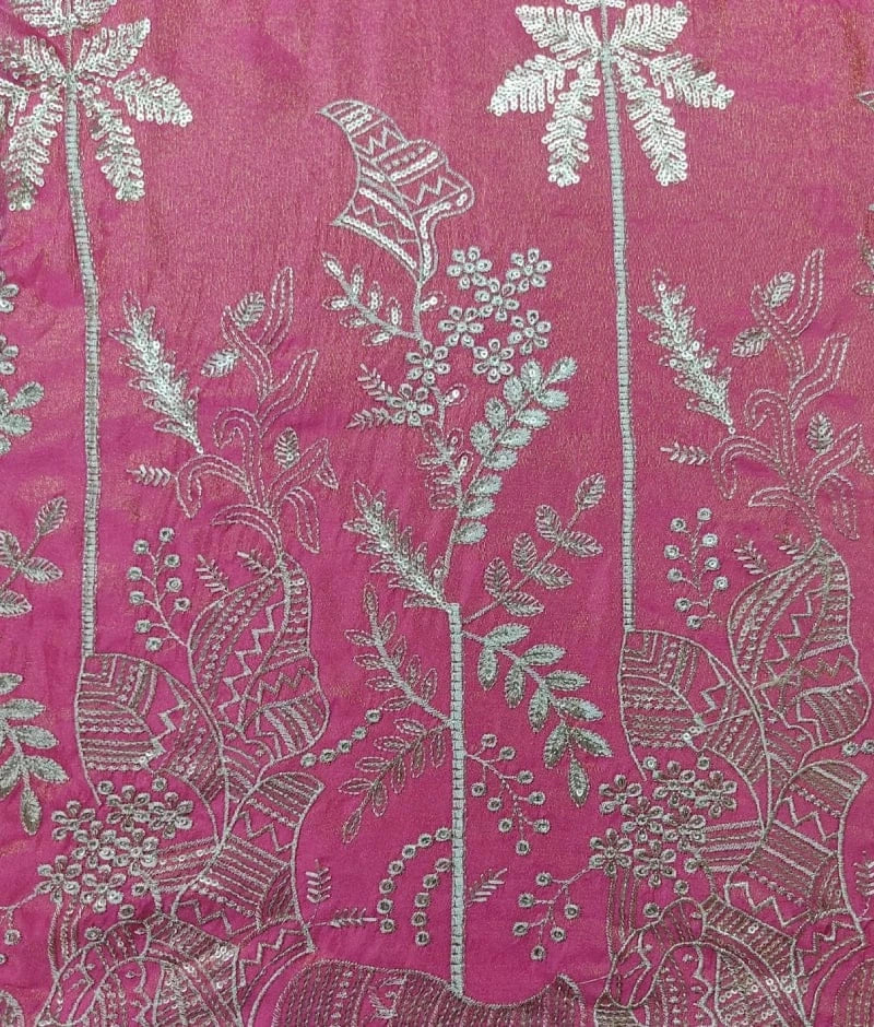 Luxe Pink Embroidered Kurti Lehenga Set