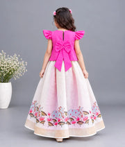 Luxe Pink Lottes printed Lehenga Set