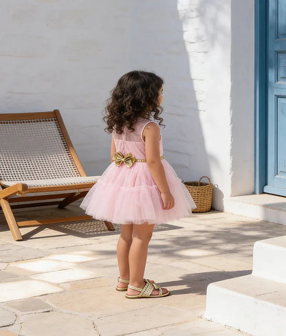 Luxe Pink Net Frock for Girls