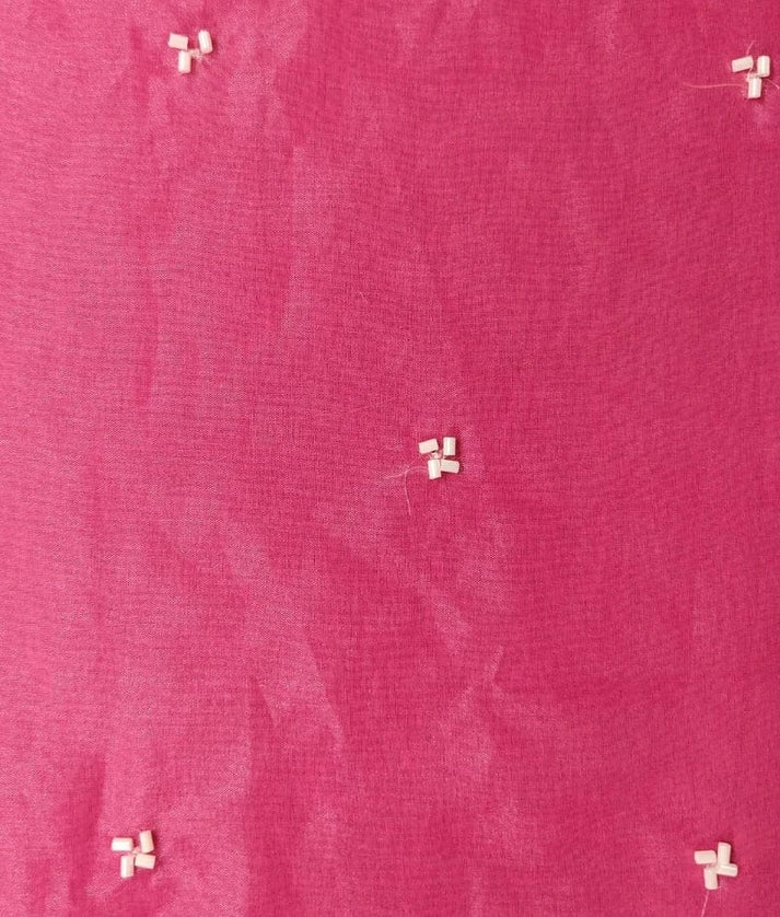 Luxe Pink Organza Kurti Sharara Set