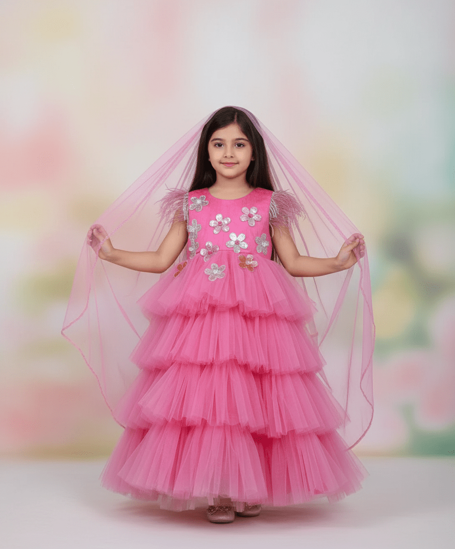 Luxe Pink Satin Gown