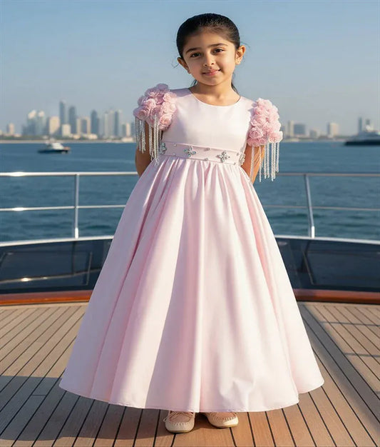 Luxe Pink Satin Gown