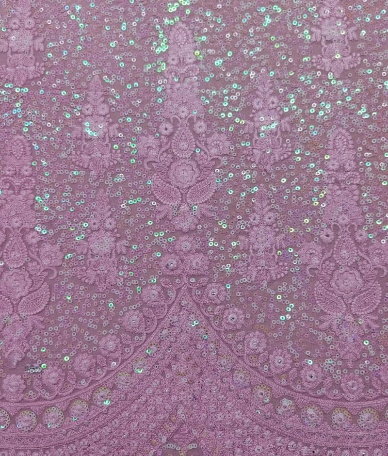 Luxe Pink Thread Embroidered Lehenga Set