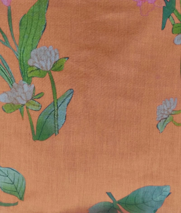 Luxe Purple Crop Top with Printed Skirt