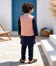 Luxe Sequence Embroidered Jacket with Blue Kurta and Pant