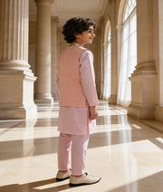 Luxe Sequence Embroidered Jacket with Pink Kurta and Pant