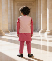 Luxe Sequence Embroidered Jacket with Pink Kurta and Pant