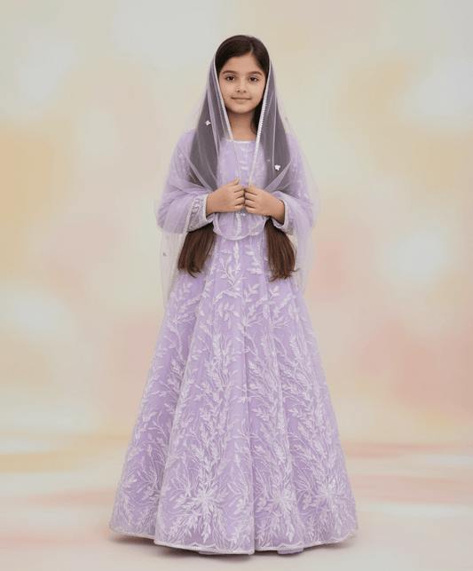 Luxe Sparkling Lilac Anarkali