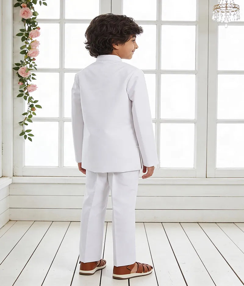 Luxe White Bandgala with Pant