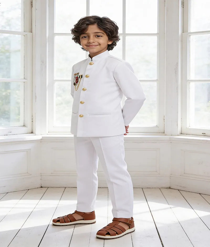 Luxe White Bandgala with Pant