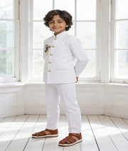 Luxe White Bandgala with Pant