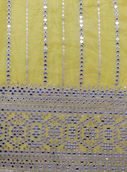 Luxe Yellow Embroidered Kurti Lehenga Set