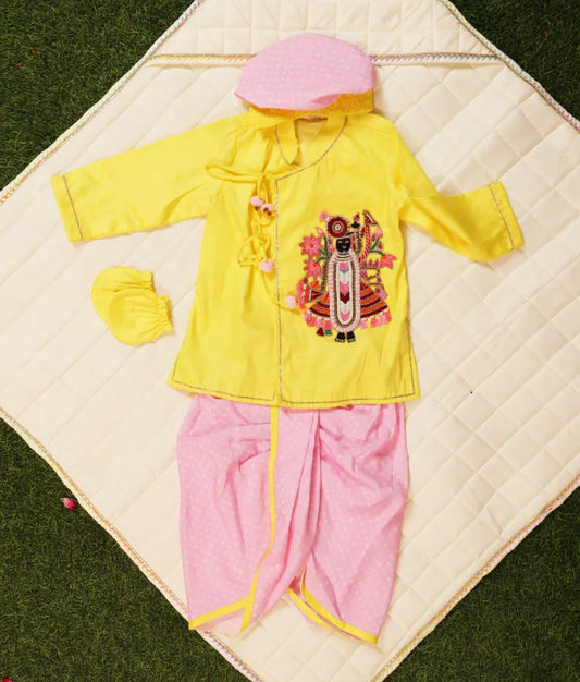 Luxe Yellow Kurta with Dhoti