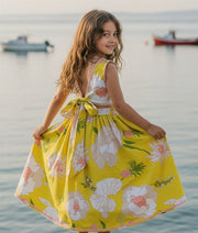 Luxe Yellow Printed Top with Lehenga