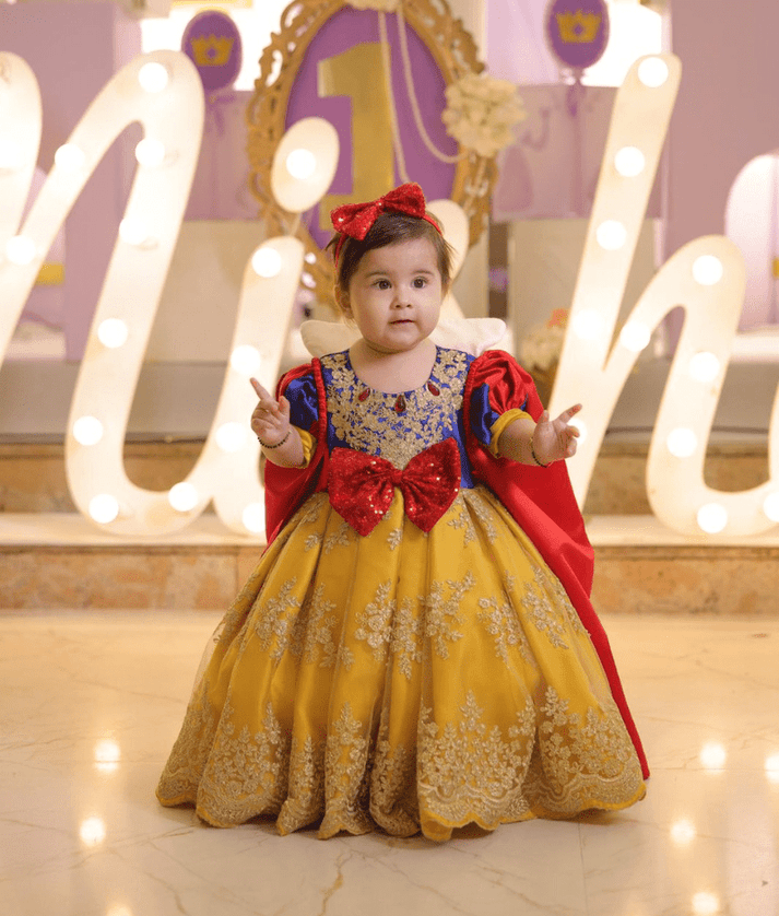 A Fairytale: Snow White Gown 0 - 6 M / Yellow A Fairytale: Snow White Gown 0 - 6 M / Yellow