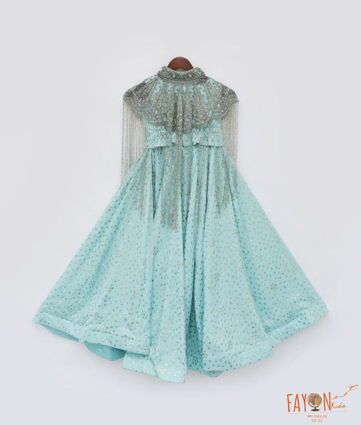 Aqua Crop Top Set
