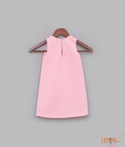 Manufactured by FAYON KIDS (Noida, U.P) Baby Pink Neoprene Dress for Girls