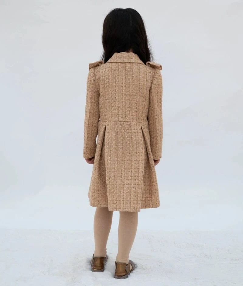Manufactured by FAYON KIDS (Noida, U.P) Beige Tweed Frock