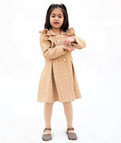 Manufactured by FAYON KIDS (Noida, U.P) Beige Tweed Frock