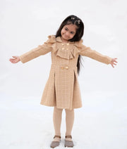 Manufactured by FAYON KIDS (Noida, U.P) Beige Tweed Frock