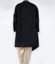 Manufactured by FAYON KIDS (Noida, U.P) Black Brocade Sherwani with Pant