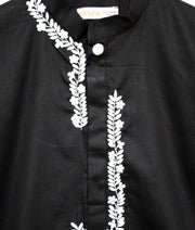 Manufactured by FAYON KIDS (Noida, U.P) Black Kurta with Dori Embroidery and Pant for Boys
