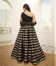 Manufactured by FAYON KIDS (Noida, U.P) Black Sequins Lehenga Choli Dupatta for Girls