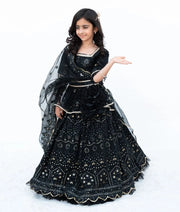 Manufactured by FAYON KIDS (Noida, U.P) Black Thread work Lehenga set