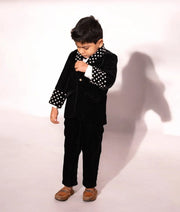 Black Velvet Coat with Pant