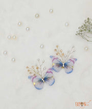 Manufactured by FAYON KIDS (Noida, U.P) Blue and Pink Shaded Butterfly Hair Accessory for Girls