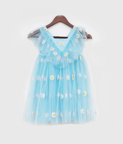 Manufactured by FAYON KIDS (Noida, U.P) Blue Bloom Net Dress