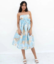 Manufactured by FAYON KIDS (Noida, U.P) Blue Brocade Dress for Girls