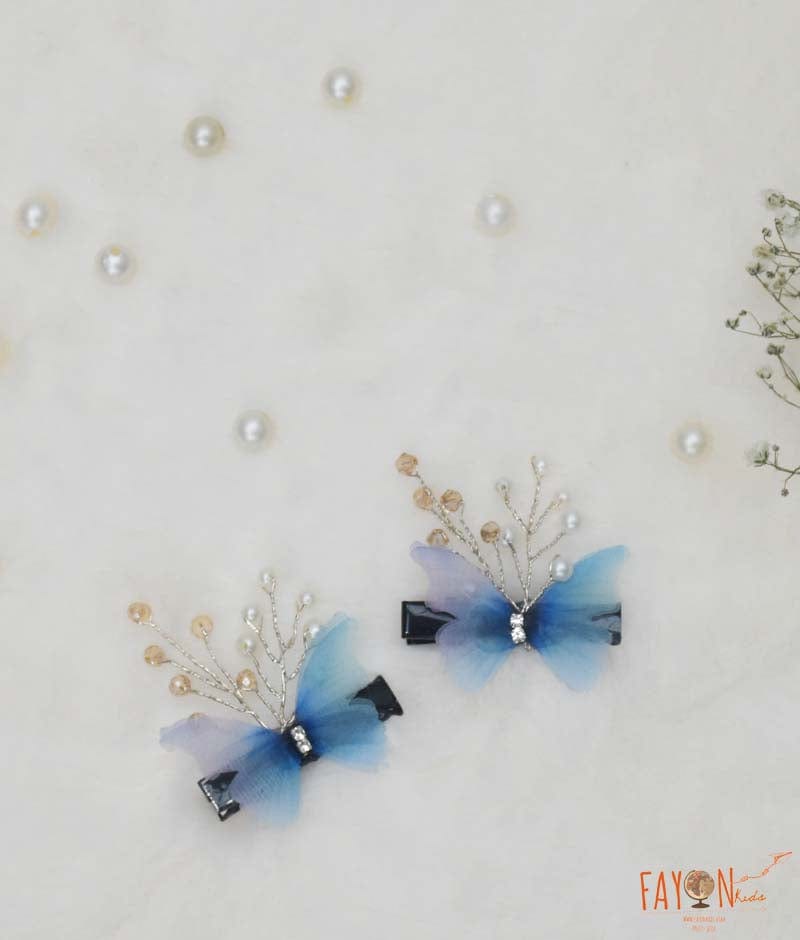 Manufactured by FAYON KIDS (Noida, U.P) Blue Butterfly Hair Accessory for Girls
