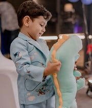 Manufactured by FAYON KIDS (Noida, U.P) Blue Coat Set with Aircraft Design