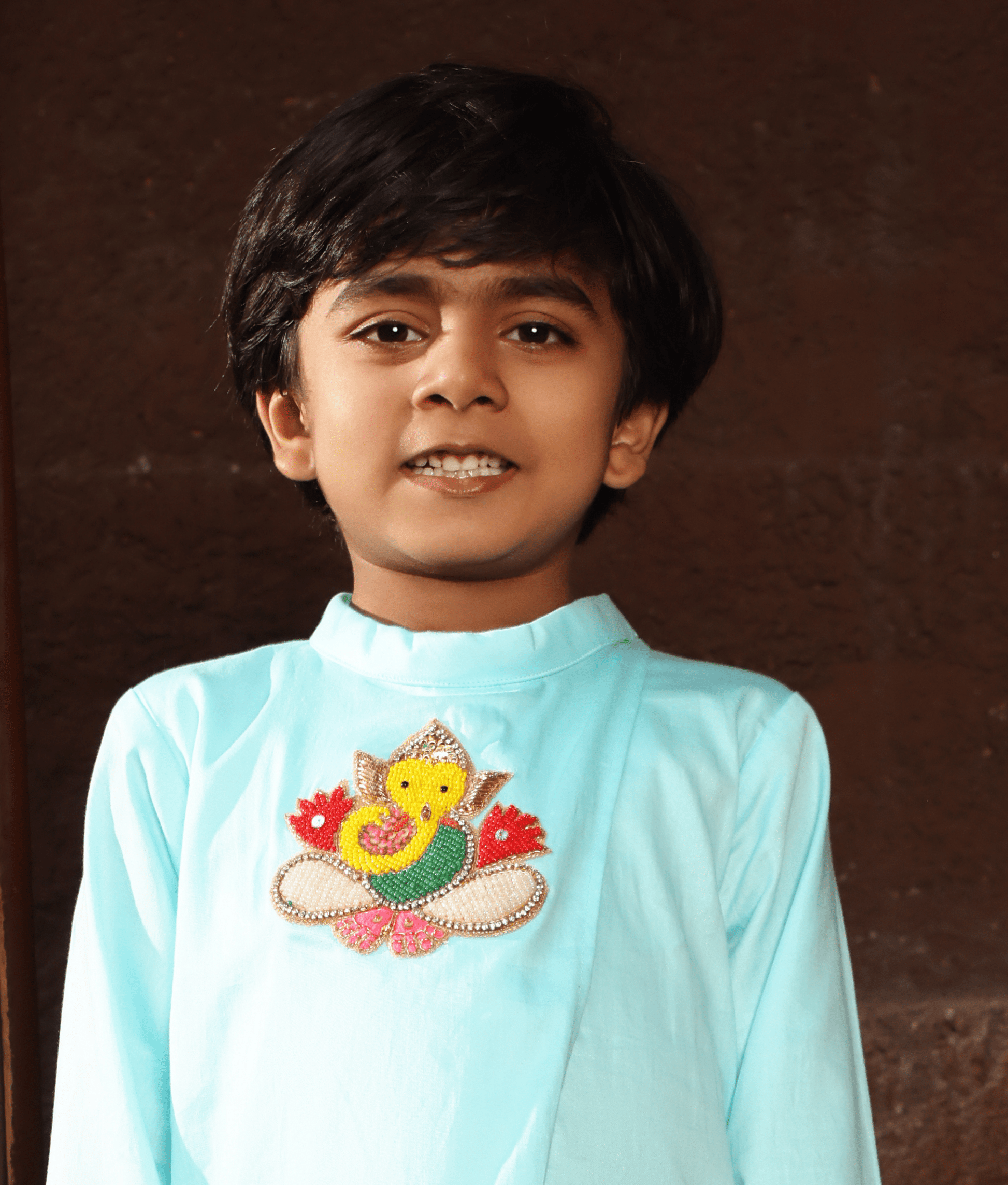 Manufactured by FAYON KIDS (Noida, U.P) Blue Kurta with Pant for Boys
