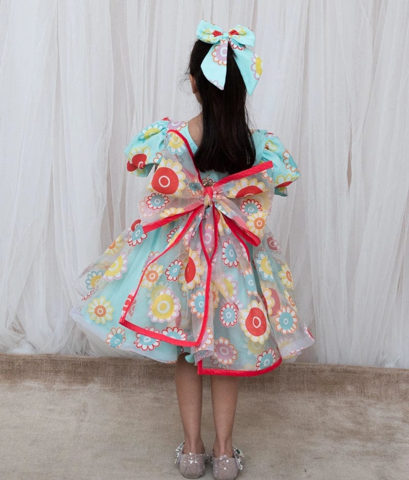 Manufactured by FAYON KIDS (Noida, U.P) Blue Organza frock
