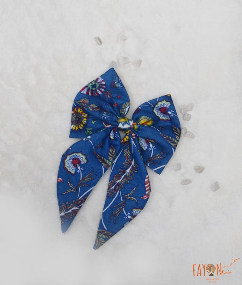 Manufactured by FAYON KIDS (Noida, U.P) Blue Printed Bow Clip