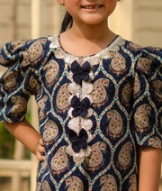 Manufactured by FAYON KIDS (Noida, U.P) Blue Printed Kurti Salwar Set
