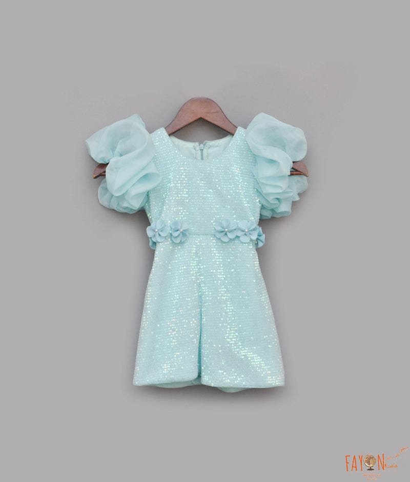 Manufactured by FAYON KIDS (Noida, U.P) Blue Sequence Romper