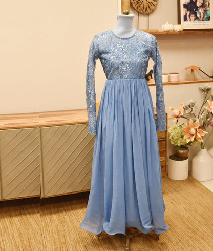 Manufactured by FAYON KIDS (Noida, U.P) Blue Shiffon Gown