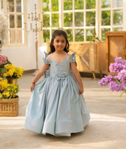 Blue Shimmer Party Gown