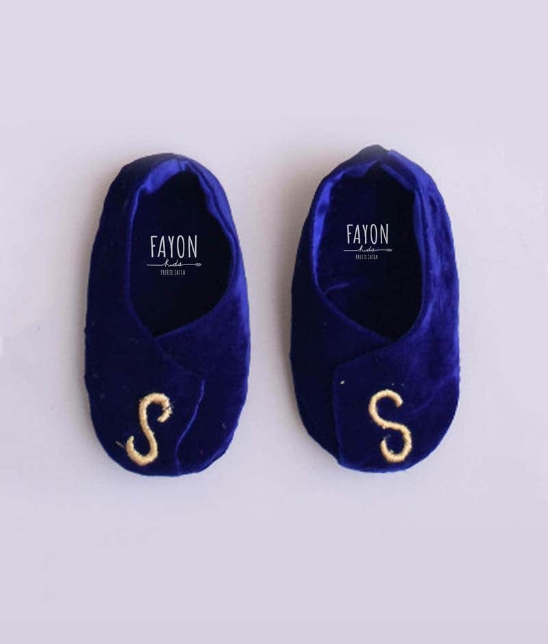 Manufactured by FAYON KIDS (Noida, U.P) Blue Velvet Bootie