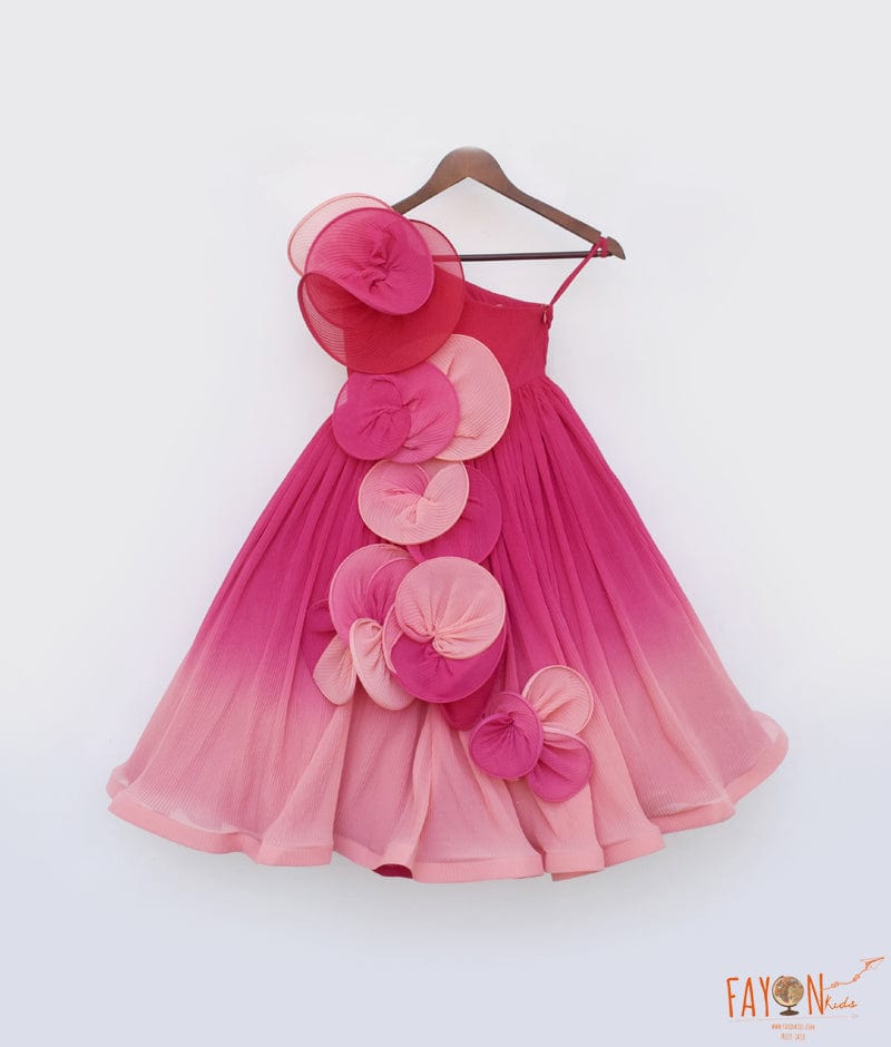 Pleated Dress - Light pink/multicolored - Kids