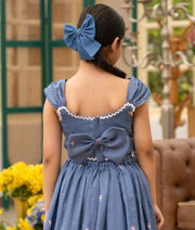 Manufactured by FAYON KIDS (Noida, U.P) Denim Bloom Crop Top Set