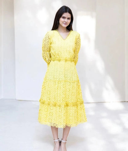 Manufactured by FAYON KIDS (Noida, U.P) Golden Hour Glow Dress