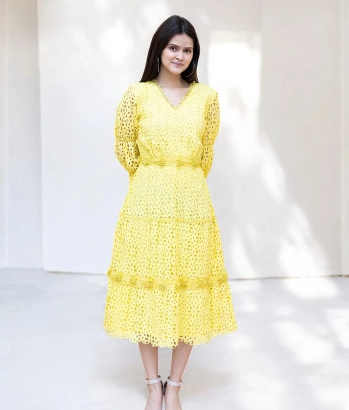 Manufactured by FAYON KIDS (Noida, U.P) Golden Hour Glow Dress