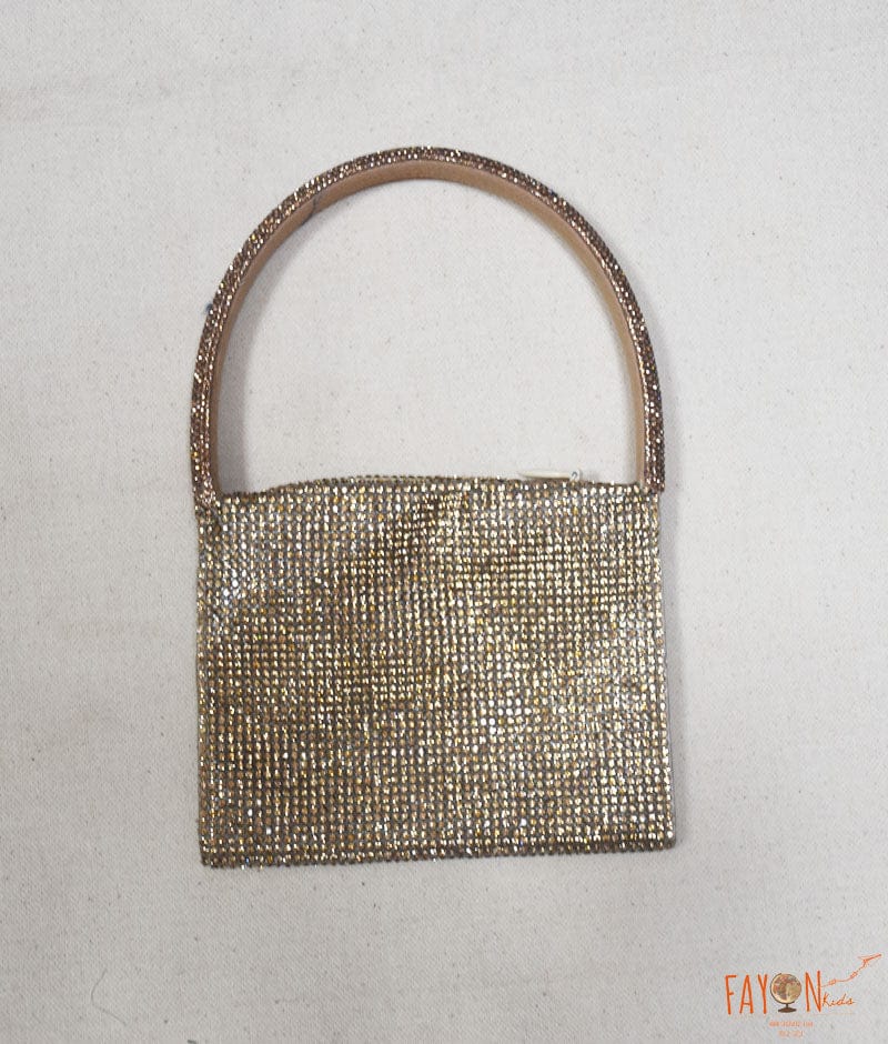 Manufactured by FAYON KIDS (Noida, U.P) Golden Stone Purse for Girls