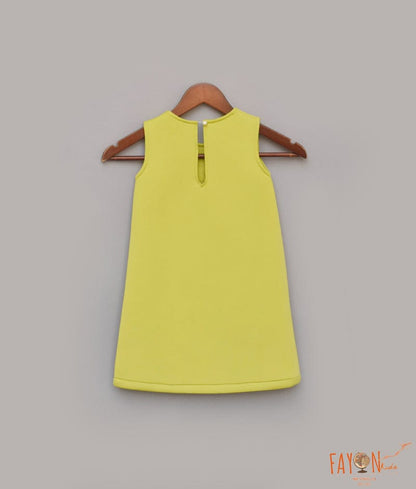 Manufactured by FAYON KIDS (Noida, U.P) Green Neoprene Dress for Girls